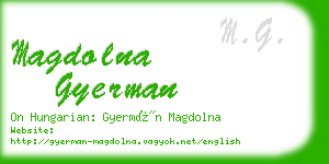 magdolna gyerman business card